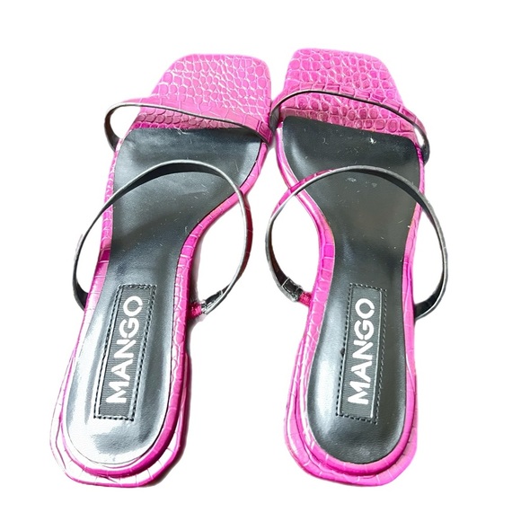 Mango Women's Pink Strappy Sandals - Picture 1 of 4